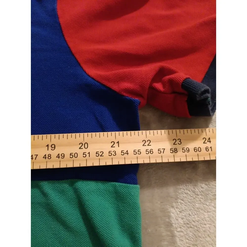 Polo Ralph Lauren Big Pony Colorblock Polo Shirt Mens Large Classic Fit